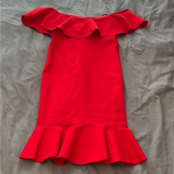 Red Ruffle Dress - Picture 2 of 5